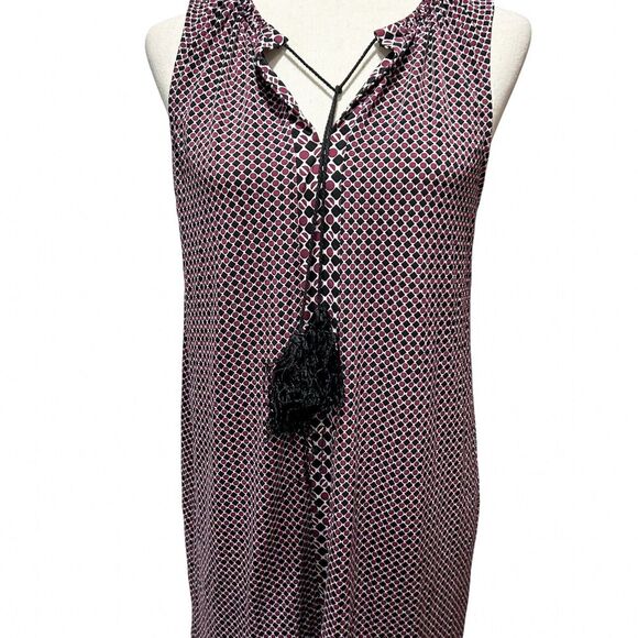 Michael by Michael Kors Women's Print Medium Sheath Dress Sleeveless Midi Red - Picture 6 of 7